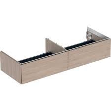 Geberit ONE cabinet for washbasin, with two drawers: Washbasin width=135cm, H=26.6cm, T=47cm, oak / wood-textured melamine  505.076.00.5