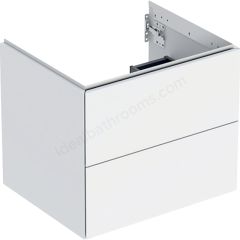 Geberit ONE cabinet for washbasin, with two drawers: Washbasin width=60cm, H=50.4cm, T=47cm, white / matt coated  505.261.00.2