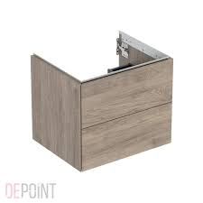 Geberit ONE cabinet for washbasin, with two drawers: Washbasin width=60cm, H=50.4cm, T=47cm, hickory / wood-textured melamine  505.261.00.6