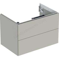 Geberit ONE cabinet for washbasin, with two drawers: Washbasin width=75cm, H=50.4cm, T=47cm, greige / matt coated  505.262.00.7