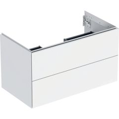 Geberit ONE cabinet for washbasin, with two drawers: Washbasin width=90cm, H=50.4cm, T=47cm, white / matt coated  505.263.00.2