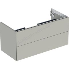 Geberit ONE cabinet for washbasin, with two drawers: Washbasin width=105cm, H=50.4cm, T=47cm, greige / matt coated  505.264.00.7