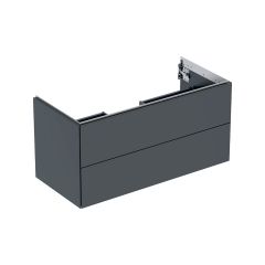 Geberit ONE cabinet for washbasin, with two drawers: Washbasin width=105cm, H=50.4cm, T=47cm, black / matt coated  505.264.00.8