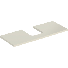 Geberit ONE washtop, central cut-out, for lay-on washbasin, bowl shape: B=120cm, H=3cm, T=47cm, sand grey / high-gloss coated  505.275.00.4