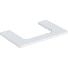 Geberit ONE washtop, central cut-out, for lay-on washbasin: B=75cm, H=3cm, T=47cm, white / high-gloss coated  505.282.00.1