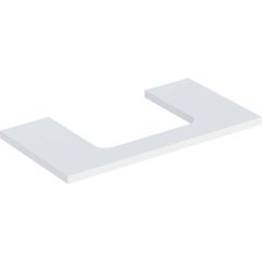 Geberit ONE washtop, central cut-out, for lay-on washbasin: B=90cm, H=3cm, T=47cm, white / high-gloss coated  505.283.00.1