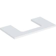Geberit ONE washtop, central cut-out, for lay-on washbasin: B=90cm, H=3cm, T=47cm, white / matt coated  505.283.00.2