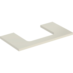 Geberit ONE washtop, central cut-out, for lay-on washbasin: B=90cm, H=3cm, T=47cm, sand grey / high-gloss coated  505.283.00.4