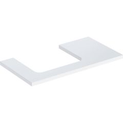 Geberit ONE washtop, left cut-out, for lay-on washbasin: B=90cm, H=3cm, T=47cm, white / high-gloss coated  505.303.00.1