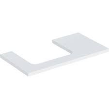 Geberit ONE washtop, left cut-out, for lay-on washbasin: B=90cm, H=3cm, T=47cm, white / matt coated  505.303.00.2