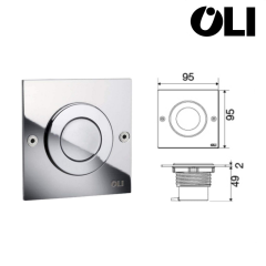 OLI TREND MONO CONTROL FLUSH PLATE POLISHED CHROME  605254