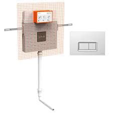 Vitra Concealed Cistern  Thin Double Stage  Set for Toilet Stones  3/6 Liter (Including Glossy Chrome Control Panel) 800-1918