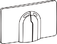 8050420751 Wisa Flush Plate WISA Dual Flush operation plate chrome