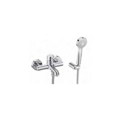 Roca  CARELIA WALL MOUNTED BATH-SHOWER MIXER WITH ACCESSORIES A5A018AC0K
