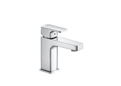 Roca  L90C Basin mixer with smooth body and 1/2" flexible tails A5A3B01C0R