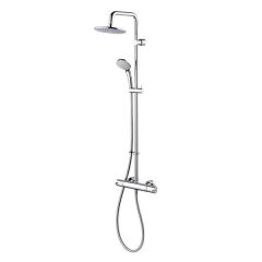 Ideal Standard  Freedom Dual thermostatic exposed shower system with M1 rainshower, fixed riser, M3 handspray and metal pin handles  A6290AA