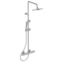 Ideal Standard  Ceratherm T25 exposed thermostatic shower system with Idealrain 200mm round rainshower, Idealrain M3 3 function 100mm handspray and 1.5m Ideaflex hose   A7209AA