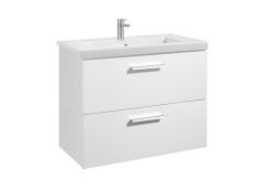 Roca  Prisma base unit 790 x 450mm - 2 soft-close drawers - gloss white A856882806
