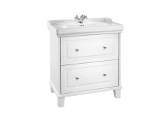Roca  Carmen Vanity 800mm base unit with 2 soft-close drawers - white satin  A857135415
