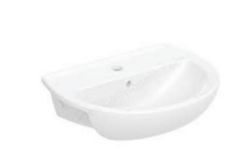 Twyford Alcona500mm Semi Recessed Basin AR4651WH Bathroomsuites