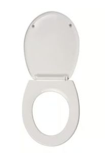 Nabis toilet seat and cover White with fittings B08702 Seat dimensions: 430-450 x 375mm - Hinge Adjustment: 115-175mm