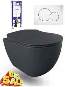 Wall-hung toilet Complete Geberit UP320 Creavit Matt Anthracite 51x35.5x29cm b728c3e6-45fc-ec76-e892-3cdd835b806f