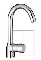 Blanco tap lever Chrome T805102 Titanium 6mm Domed Polished Band Size 5 - T805-102-P