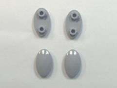 VILLEROY AND BOCH OVAL GREY BUFFERS 