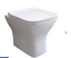 Nabis Tano back to wall square Toilet seat and Cover with fitting CB8801R