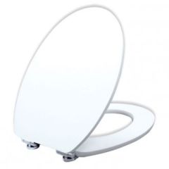 Celmac Wirquin DIPLOMAT Toilet Seat- Soft close hinges, mouldwood seat with a polished acrylic finish