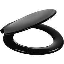 Celmac Calypso dual position plastic toilet seat and cover Black SCA21BL