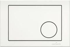 Cersanit Circle Link Flush Plate K97-089 in White Plastic