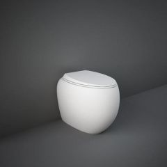 RAK Cloud Btw Pan With Universal Trap Matt White CLOWC1346500A Bathroomsuites