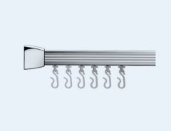 Croydex AD200141 1830mm 800 Straight Rail CP Croydex AD200141 Mod 800 Straight Rail Chrome Effect 1830mm