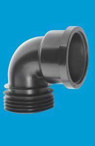 McAlpine DC90-BL Blk 90 Deg Bend Con 4in/100mm{10