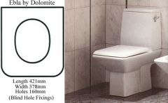 DOLOMITE  EBLA TOILET SEAT AND COVER