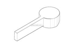 Dornbracht handle for Maro two hole mixer chrome 092079040-00