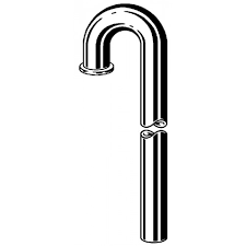 Drain pipe ­180°, floor pipe, Model 5611. 1‑147 38 x 680 130 978 / Viega 130978