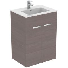 Ideal Standard  Tempo 600mm floorstanding vanity basin unit with 2 doors - Lava Grey  E3244LG