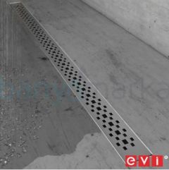 Evi metal Compactline Aqua CDK 1080 Shower Channel  50 Side Outlets  60 cm  Satin CDK.11.1080.60.1.SI