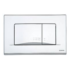 Fluidmaster Schwab Dots Duo 257429 Dual-Flush Flushing Plate  Bright Gloss Chrome