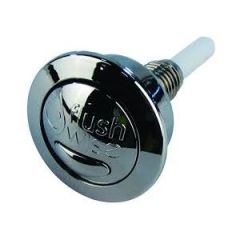 Flush wise silver chrome toilet button