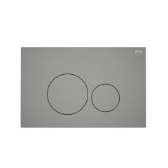 RAK Ecofix Matt Grey Fp With Round Push Plates FSRAKPPL003503 Bathroomsuites