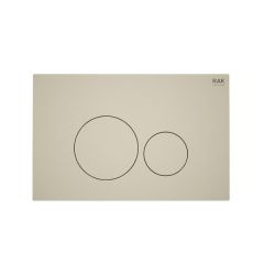RAK Ecofix Matt Greige Fp With Round Push Plates FSRAKPPL003505 Bathroomsuites