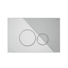 RAK Ecofix White Glass Fp With Round Push Plates FSRAKPPL009 Bathroomsuites