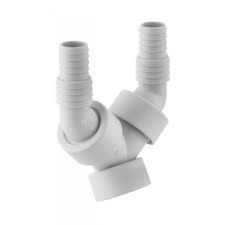 Geberit Y-connection with non-return valves in white PP 152767111