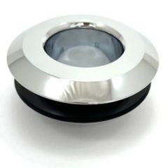 Geberit flange with slip ring for bathtub drain with pressure switch PushControl bright chrome-plated 241.713.21.1
