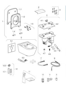 Geberit 245.752.01.1 WC lid for Geberit AquaClean Sela