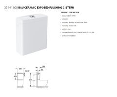 Grohe Bauedge Toilet Ceramic Cistern Side Inlet 39911000 