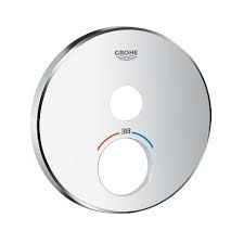 Grohe 49030000 is a genuine Grohe round metal escutcheon rosette designed for concealed, built-in SmartControl shower trim